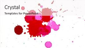  Presentation with ink blot - Presentation having red and pink ink blot background and a white colored foreground