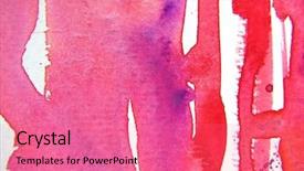  Presentation with watercolor red - Colorful PPT layouts enhanced with red and purple watercolor 2 backdrop and a coral colored foreground