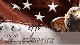  Presentation with independence day - Amazing slide deck having red and white american flag backdrop and a  colored foreground