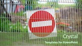  Presentation with traffic circle - Cool new PPT theme with red and white british no backdrop and a tawny brown colored foreground