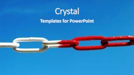  Presentation with chain - Amazing PPT theme having red and white chain backdrop and a teal colored foreground