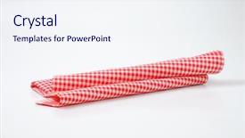  Presentation with checkered tablecloth - PPT theme having red and white checkered dishtowel background and a  colored foreground