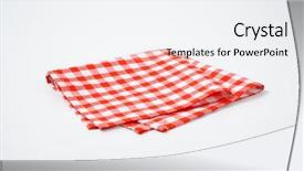  Presentation with napkin - Amazing PPT layouts having red and white checkered napkin backdrop and a white colored foreground