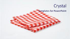  Presentation with napkin - Slide set enhanced with red and white checkered napkin background and a sky blue colored foreground