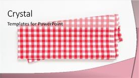  Presentation with checkered tablecloth - PPT theme consisting of red and white checkered tablecloth background and a white colored foreground