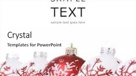  Presentation with ornament - Cool new presentation with red and white christmas ornament background selective focus backdrop and a white colored foreground