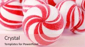  Presentation with golden christmas trumpet and red - Slide deck featuring red and white christmas ornaments background and a lemonade colored foreground