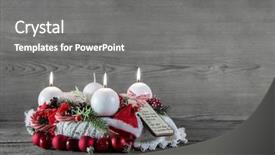  Presentation with red white grey - PPT theme with red and white on grey background and a gray colored foreground