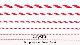  Presentation with strings - Amazing presentation theme having red and white strings isolated backdrop and a lemonade colored foreground