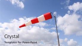  Presentation with red white blue - Slide deck featuring red and white windsock blows against a blue sky background and a lemonade colored foreground