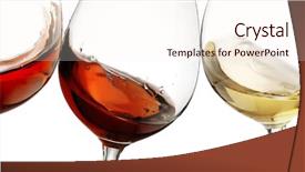  Presentation with splash - Presentation having red and white wine splash background and a sky blue colored foreground