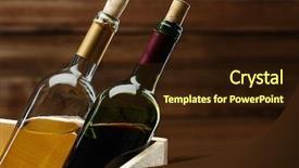  Presentation with bottle red wine - Beautiful PPT layouts featuring red and white wine backdrop and a wine colored foreground