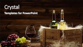  Presentation with white wine and red - Slide deck enhanced with red and white wine background and a black colored foreground