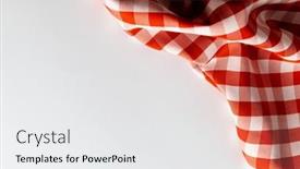  Presentation with picnic - Theme featuring red-and-white-wrinkly-vichy background and a white colored foreground
