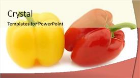  Presentation with capsicum - Colorful PPT layouts enhanced with red and yellow bell peppers backdrop and a blonde colored foreground