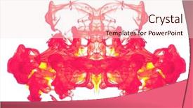  Presentation with ink blot - Audience pleasing presentation theme consisting of red and yellow ink backdrop and a  colored foreground