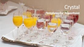  Presentation with tall - Presentation enhanced with red and yellow juice in tall glasses background and a coral colored foreground