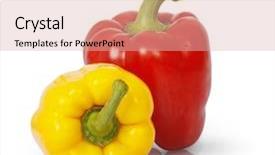  Presentation with pepper - Theme enhanced with red and yellow sweet pepper background and a lemonade colored foreground