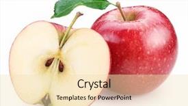  Presentation with green apple - PPT theme having red apple and half background and a lemonade colored foreground