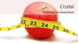  Presentation with barricade tape red and white - Theme enhanced with red apple and measuring tape background and a lemonade colored foreground