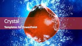  Presentation with treble clef watermark blue - Slide set having red apple falling into clear background and a  colored foreground