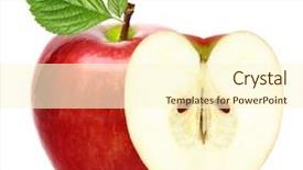  Presentation with green apple - Colorful PPT layouts enhanced with red apple fruit with green backdrop and a cream colored foreground