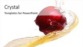  Presentation with stream - Cool new slide deck with red apple in juice stream backdrop and a white colored foreground