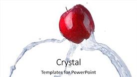  Presentation with stream - Theme with red apple in juice stream background and a  colored foreground