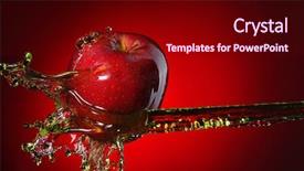  Presentation with stream - Amazing presentation theme having red apple in juice stream backdrop and a wine colored foreground