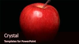  Presentation with black and red - Colorful PPT theme enhanced with red apple isolated on black backdrop and a  colored foreground