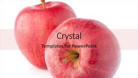  Presentation with fresh water splash green apple isolated white - Cool new PPT layouts with red apple isolated on white backdrop and a coral colored foreground