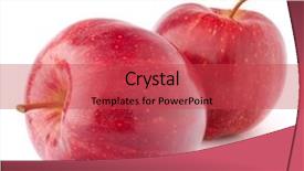  Presentation with apple - PPT layouts featuring red apple isolated on white background and a red colored foreground