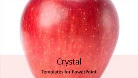  Presentation with apple - Audience pleasing presentation design consisting of red apple isolated on white backdrop and a  colored foreground