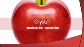  Presentation with red apple tree - Amazing slide set having red apple isolated backdrop and a crimson colored foreground