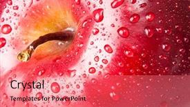 Presentation with apple - Slide deck consisting of red apple macro background and a coral colored foreground