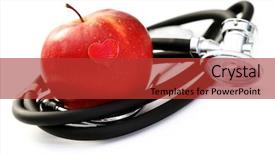  Presentation with healthy living - Cool new presentation theme with red apple on white - healthy backdrop and a red colored foreground
