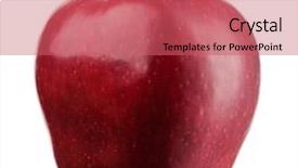  Presentation with apple - Slides enhanced with red apple on white background background and a  colored foreground
