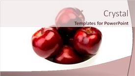  Presentation with white plate - PPT layouts having red-apple-on-white-plate background and a lemonade colored foreground