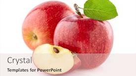  Presentation with apple - Slide set consisting of red-apple-with-slice background and a lemonade colored foreground