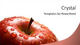  Presentation with rain water harvesting - Slide deck consisting of red apple with water-drops background and a  colored foreground