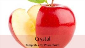  Presentation with red apple tree - Cool new presentation theme with red apple backdrop and a red colored foreground