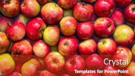  Presentation with food red - Slides consisting of red-apples-from-own-garden background and a crimson colored foreground