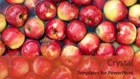  Presentation with food red - Beautiful slide deck featuring red-apples-from-own-garden backdrop and a red colored foreground