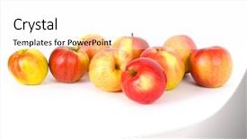  Presentation with red - Slides with red apples in the basket background and a  colored foreground