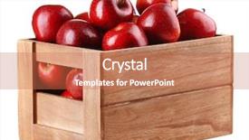  Presentation with wooden - Colorful PPT theme enhanced with red apples in wooden crate backdrop and a  colored foreground
