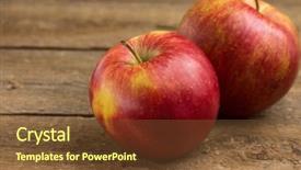  Presentation with wooden - Cool new slides with red apples on a wooden backdrop and a  colored foreground