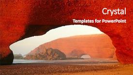  Presentation with atlantic - Colorful presentation theme enhanced with red archs on atlantic ocean backdrop and a crimson colored foreground