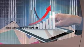  Presentation with digital statistics - Amazing presentation design having red-arrow-and-graph-over backdrop and a seafoam green colored foreground