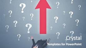  Presentation with contemplating - Slides enhanced with red arrow and white question background and a seafoam green colored foreground