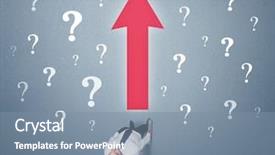  Presentation with question marks - Amazing presentation having red arrow and white question backdrop and a seafoam green colored foreground